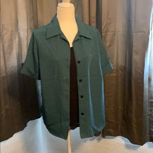 Button up with attached tank top